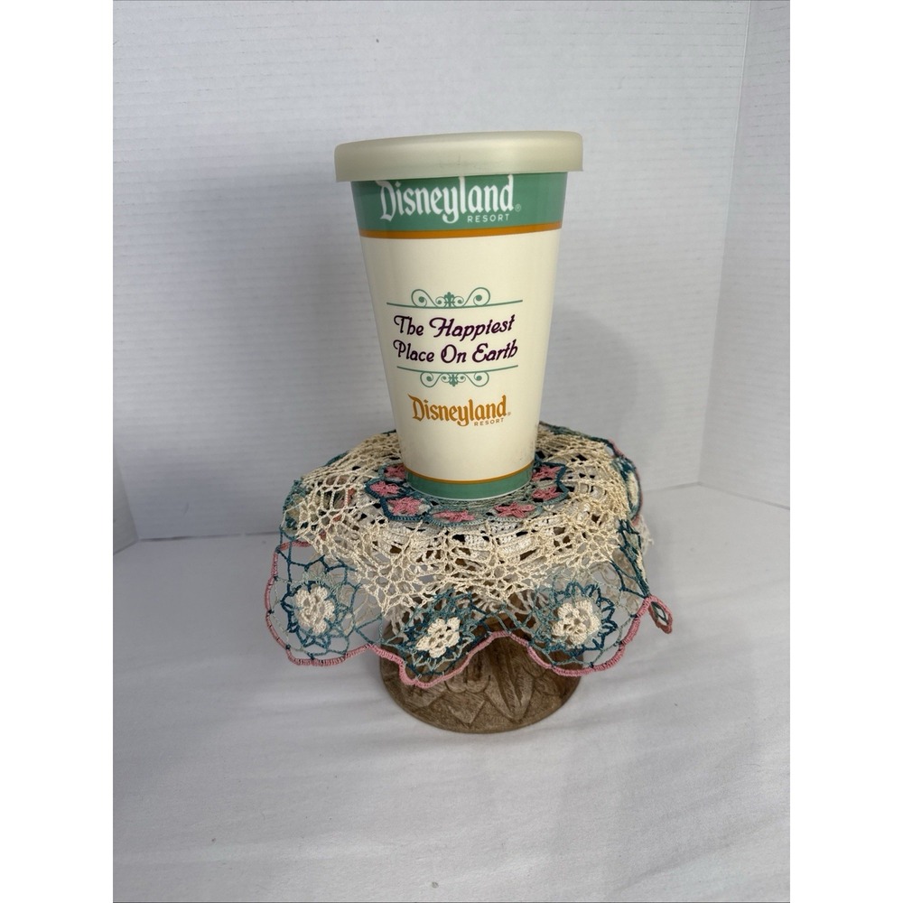Disney Parks Ceramic Tumbler Disneyland Resort 1955 W/Silcone Lid NO STRAW